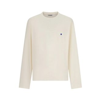 Jil Sander T-Shirt CN LS Emb - - Tops - Uomo - Bianco - L