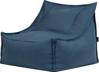 Icon Brand Puf sill&oacute;n de exterior en olefina impermeable azul denim