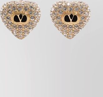 Valentino Garavani heart shaped crystal coeur royal earrings