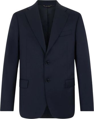 Brooks Brothers Performance Twill Virgin Wool Blazer - Heren - Blazers - Blauw - M - Wol - Jassen