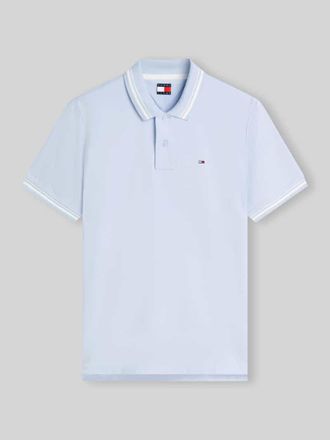 Tommy Jeans Regular Fit Poloshirt aus reiner Baumwolle in Hellblau, Gr&ouml;&szlig;e XXL