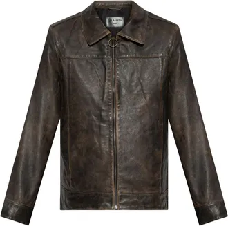 AllSaints Alkan leather jacket - men - Leather - M - Brown