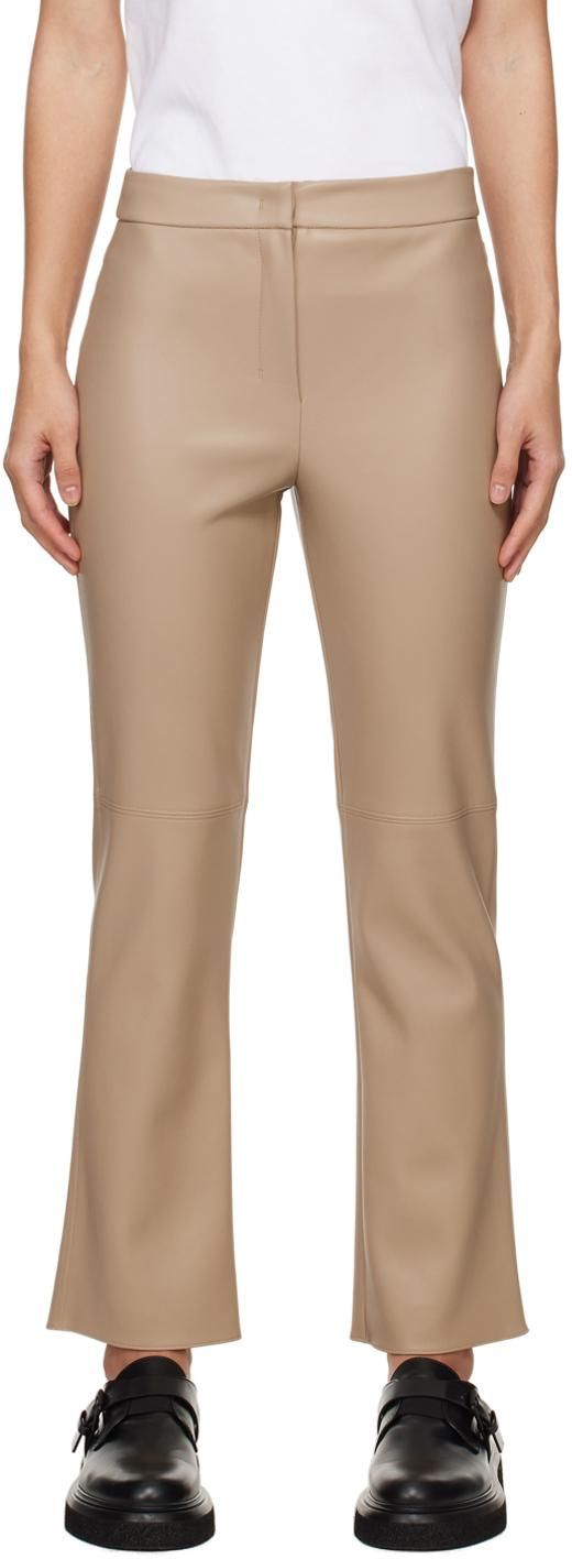 Beige Leather Pants: Shop up to −81% | Stylight