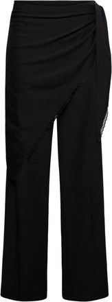 &Co Woman Gizella Broek - Dames - Wijde Broeken - Zwart - S - Polyester - Broeken