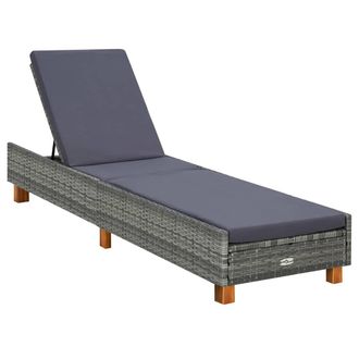 vidaXL Esterlina Con Coj&iacute;n De Mimbre Gris