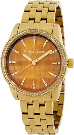 Michael Kors Bryant Pave Quartz Brown Dial Ladies Watch MK7581