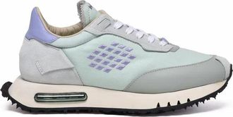 Bepositive Leather/Polyester Sneakers - Aqua