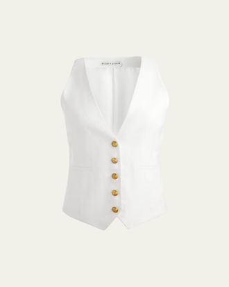 Alice & Olivia Mazie Deep V-Neck Vest