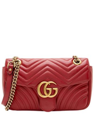 Gucci Matelass&eacute; Gg Marmont Medium Flap Bag (Authentic Pre-Loved)