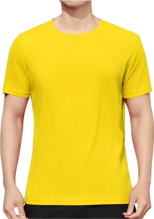 Generic Mens Sports T Shirts UK Sale Clearance Stretchy Gym Short Sleeve Tops Summer Fashion Casual Basic Tees Round Neck Muscle Fit Tshirts Breathable Lightw