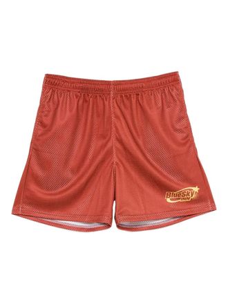 Blue Sky Inn logo-print soccer shorts - men - Polyester - L - Red