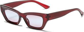 Generic Mens Outdoor Sunglasses Vacation Commuter Small Frame Sun Glasses(Red)