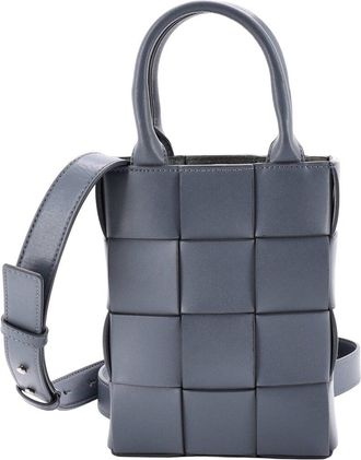 Bottega Veneta Cassette Convertible Tote Maxi Intrecciato Mini (Authentic Pre- Loved)