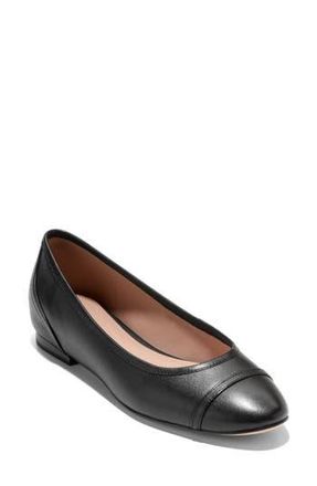Cole Haan Raquelle Demi Wedge Ballet Flat in Black Leather at Nordstrom Rack, Size 6.5