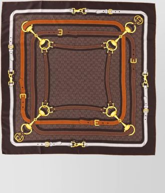Gucci silk logo-print scarf