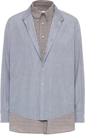 Maison Margiela dubbellaags geruit overhemd