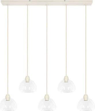 Light & Living Light&living - lámpara colgante - Bisho - beige - vidrio - gran