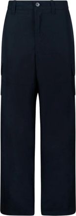Stone Island Cotton Cargo Broeken - Heren - Straight fit broeken - Blauw - W30 - Katoen - Broeken