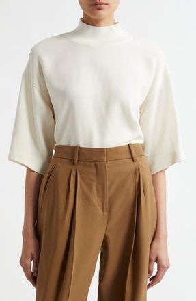 Reiss Amaya Mock Neck Knit Top in Ivory at Nordstrom Rack, Size 14 Us / 18 Uk