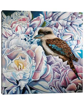 iCanvas Icanvas Peonies And The Kookaburra Canvas Artwork By Amanda Cameron Wall Art