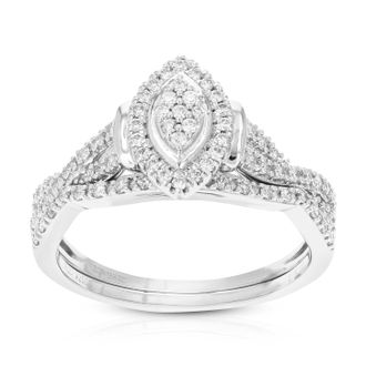 Vir Jewels 2/5 cttw Lab Grown Diamond Ring in Sterling Silver For Women