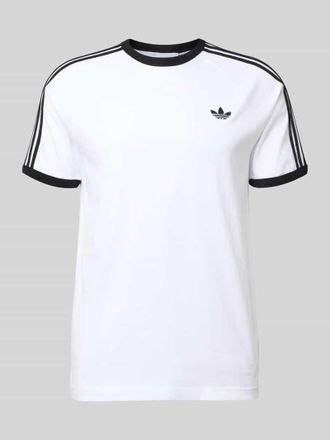 adidas Originals T-Shirt mit Label-Stitching in Weiss, Gr&ouml;&szlig;e XXL