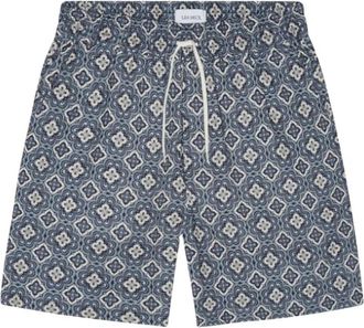 Les Deux Harry Arabesque AOP Shorts - Heren - Strandmode - Blauw - S - Katoen - Badmode