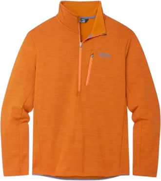 Stio | Mens Glide Power Stretch Half Zip Top, Size Extra Large in Bonfire Heather