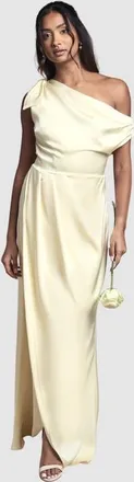 Coast Detail Bow Maxi Dress in Lemon at Nordstrom, Size 10
