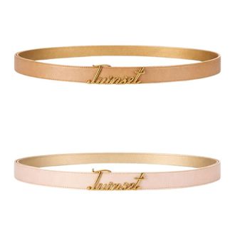 Twinset Double-Face Belt - unisex - Twinset - Belts - Beige - S - Accessories