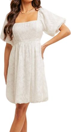 Hem & Thread Serifos Mini Dress In Off-White