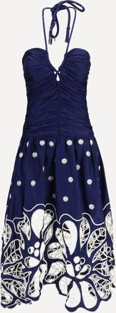 Farm Rio Richelieu embroidered midi Dress Female XS