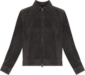 AllSaints Rhone Suede Jacket - Heren - Leren en Su&egrave;de Jassen - Grijs - M - Leer - Jassen