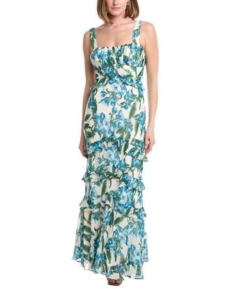 Julia Jordan Printed Chiffon Sleeveless Maxi Dress