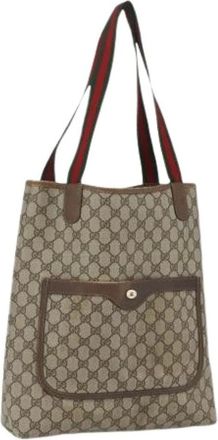 Gucci Pre-owned Tote Bags, female, Beige, Size: ONE SIZE Pre-owned Vintage Tote Bag