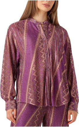 Amaya Amsterdam Overhemden, Dames, Paars, S, Paarse Kate Blouse - Veelzijdig en Elegant