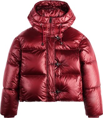 Fay Cardinal Red Puffer Jacket With Hood