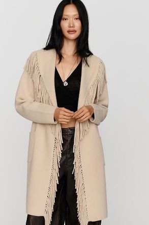 NVLT Fringe Belted Coatigan Jacket