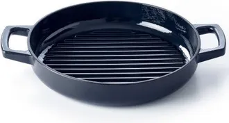 alva Nori 11-inch Enameled Cast Iron Grill Pan in Black at Nordstrom