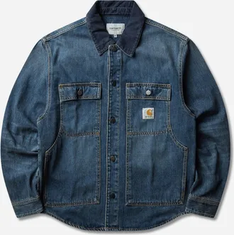 Carhartt Work in Progress Men s Oakland Shirt Jacket Blue / Dark Navy