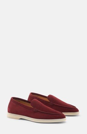 Scarosso Ludovica Loafers in Burgundy - Suede at Nordstrom, Size 37.5