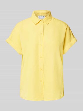 Jake*s Casual Regular Fit Hemdbluse mit Knopfleiste in DUNKEL GELB, Gr&ouml;&szlig;e 34