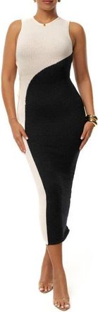 JLUXLABEL Opposites Attract Sleeveless Sweater Dress in Black at Nordstrom, Size X-Small