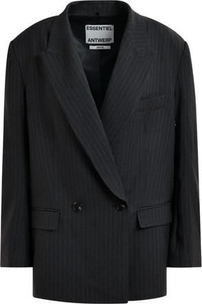 Essentiel Blazer doppiopetto gessato - Blu