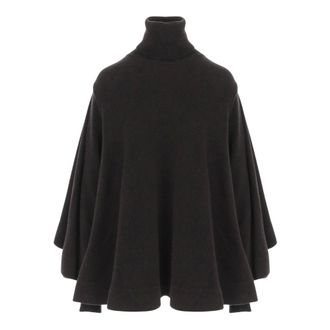 Jacquemus Wol en kasjmier trui met hoge hals - Dames - Jassen - Bruin - Maat: S Wol