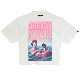 Cult of Individuality OVERSIZED SHORT SLEEVE CREW NECK TEE ARTIFICIAL PARADISE