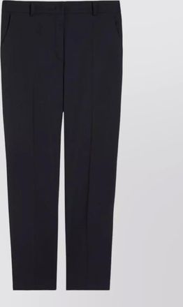 Max Mara creased trousers belt loops side and back pockets