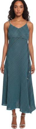 Bottega Veneta Blue Stripes V Neck Maxi Dress