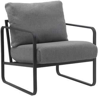 Clp Sill&oacute;n Manea En Polipiel O Tela Gris Oscuro Tela