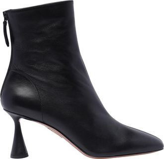 Aquazzura Black Nappa Leather Amore Ankle Boots
